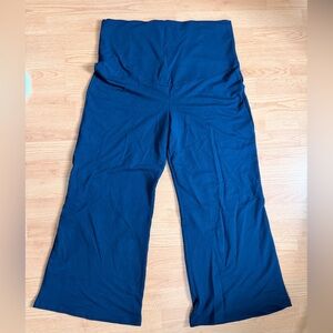 Blue Wide-Leg maternity Pants by Isabel